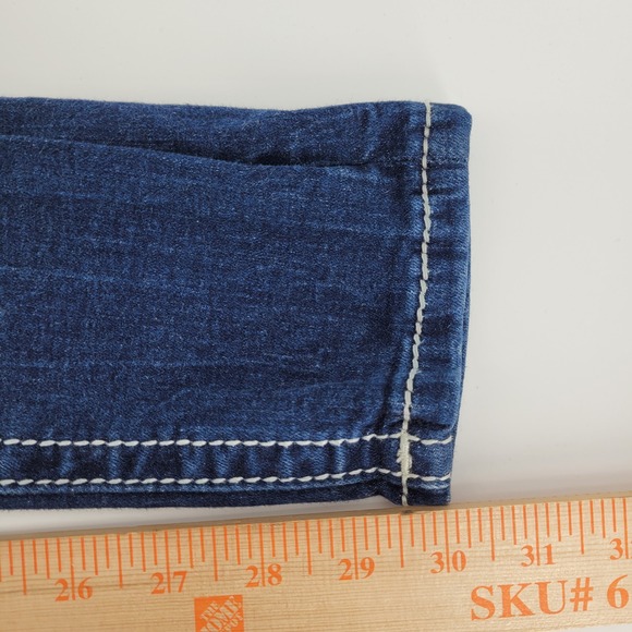 Miss Me Skinny Jeans Womens 26 Blue Mid Rise Embroidered Paisley E3520S6R - Picture 5 of 8